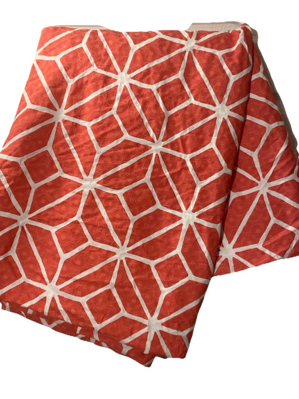 Trina Turk Residential Trellis Queen Duvet Cover Coral Geometrical 100% Cotton
